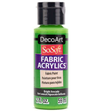 DecoArt SoSoft Bright Avocado geelgroene textielverf 59 ml DSS99-30