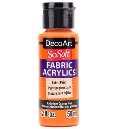 DecoArt SoSoft Cadmium Orange Hue oranje textielverf 59 ml DSS04-30