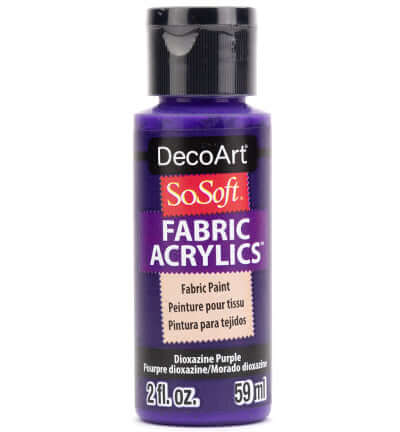 DecoArt SoSoft Dioxazine Purple paarse textielverf 59 ml DSS32-30