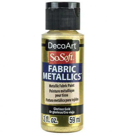 DecoArt SoSoft Fabric Metallics Glorious Gold gouden textielverf 59 ml DSM19-30