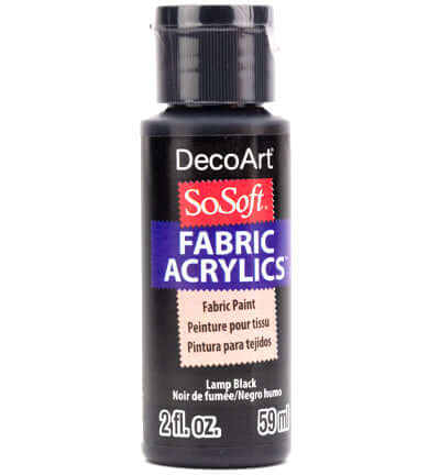 DecoArt SoSoft Lamp Black zwarte textielverf 59 ml DSS24-30