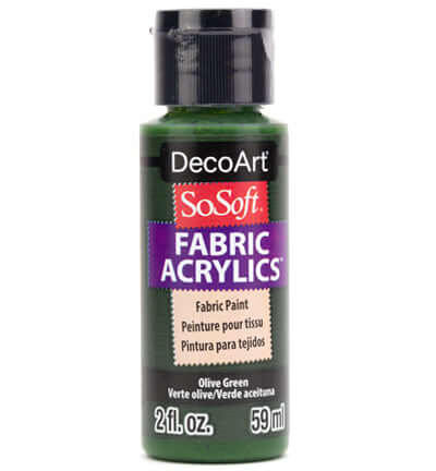 DecoArt SoSoft Olive Green olijfgroene textielverf 59 ml DSS98-30