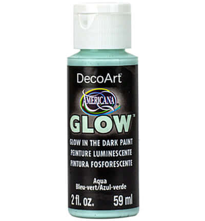 DecoArt Americana Glow Aqua glow in the dark acrylverf 59 ml DA381-30