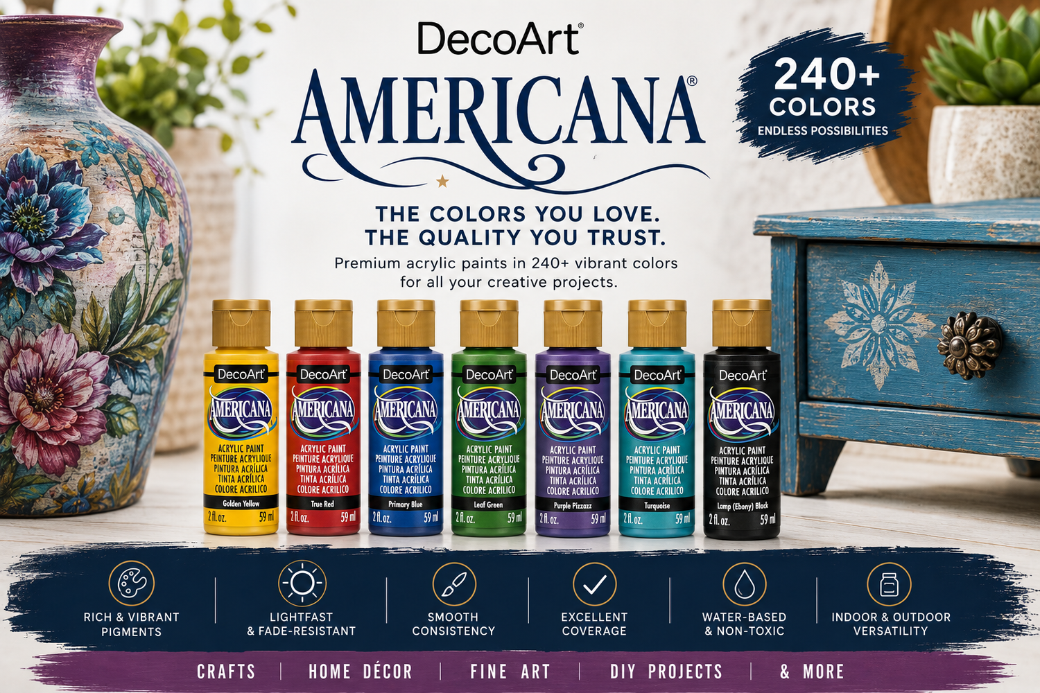 DecoArt Americana acrylverf in verschillende kleuren