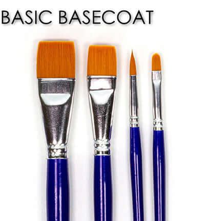DecoArt Basecoat Set – 4-delige synthetische penselen set