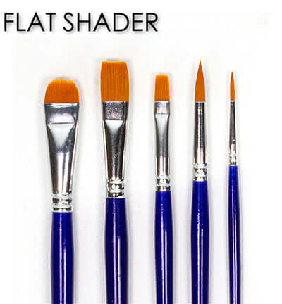 DecoArt Basics with Flat Shaders Penselen set – 5-delig