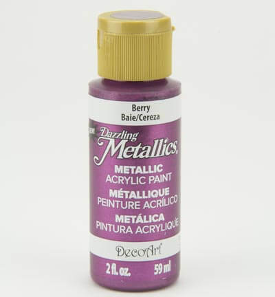 DecoArt Dazzling Metallics Berry 59 ml – parelmoer metallic acrylverf