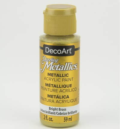 DecoArt Dazzling Metallics Bright Brass 59 ml – parelmoer metallic acrylverf