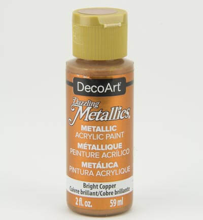 DecoArt Dazzling Metallics Bright Copper 59 ml – parelmoer metallic acrylverf