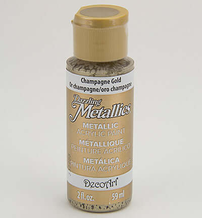 DecoArt Dazzling Metallics Champagne Gold 59 ml – parelmoer metallic acrylverf