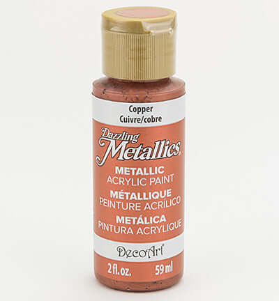 DecoArt Dazzling Metallics Copper 59 ml – parelmoer metallic acrylverf