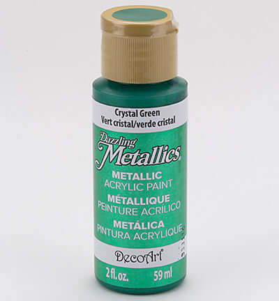 DecoArt Dazzling Metallics Crystal Green 59 ml – parelmoer metallic acrylverf