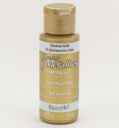 DecoArt Dazzling Metallics Glorious Gold 59 ml – parelmoer metallic acrylverf