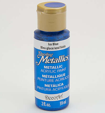 DecoArt Dazzling Metallics Ice Blue 59 ml – parelmoer metallic acrylverf