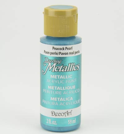 DecoArt Dazzling Metallics Peacock Pearl 59 ml – parelmoer metallic acrylverf