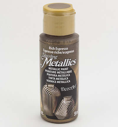 DecoArt Dazzling Metallics Rich Espresso 59 ml – parelmoer metallic acrylverf