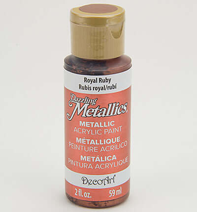 DecoArt Dazzling Metallics Royal Ruby 59 ml – parelmoer metallic acrylverf