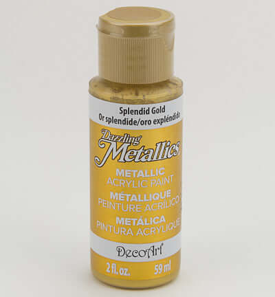 DecoArt Dazzling Metallics Splendid Gold 59 ml – parelmoer metallic acrylverf