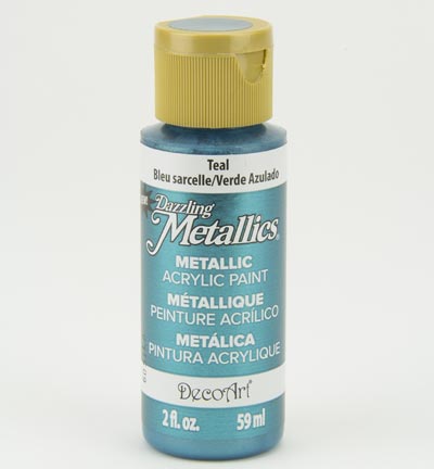 DecoArt Dazzling Metallics Teal Mint 59 ml – parelmoer metallic acrylverf
