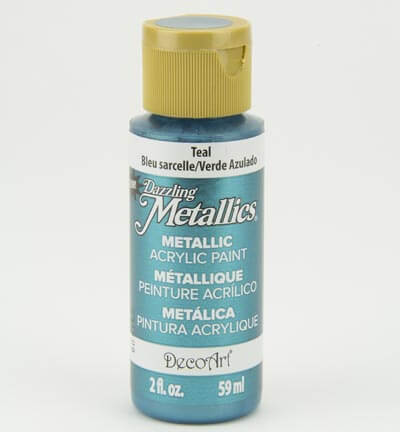 DecoArt Dazzling Metallics Teal Mint 59 ml – parelmoer metallic acrylverf