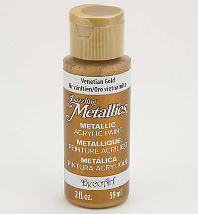 DecoArt Dazzling Metallics Venetian Gold 59 ml – parelmoer metallic acrylverf