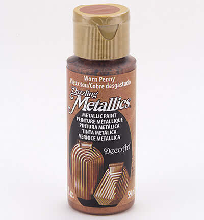 DecoArt Dazzling Metallics Worn Penny 59 ml – parelmoer metallic acrylverf