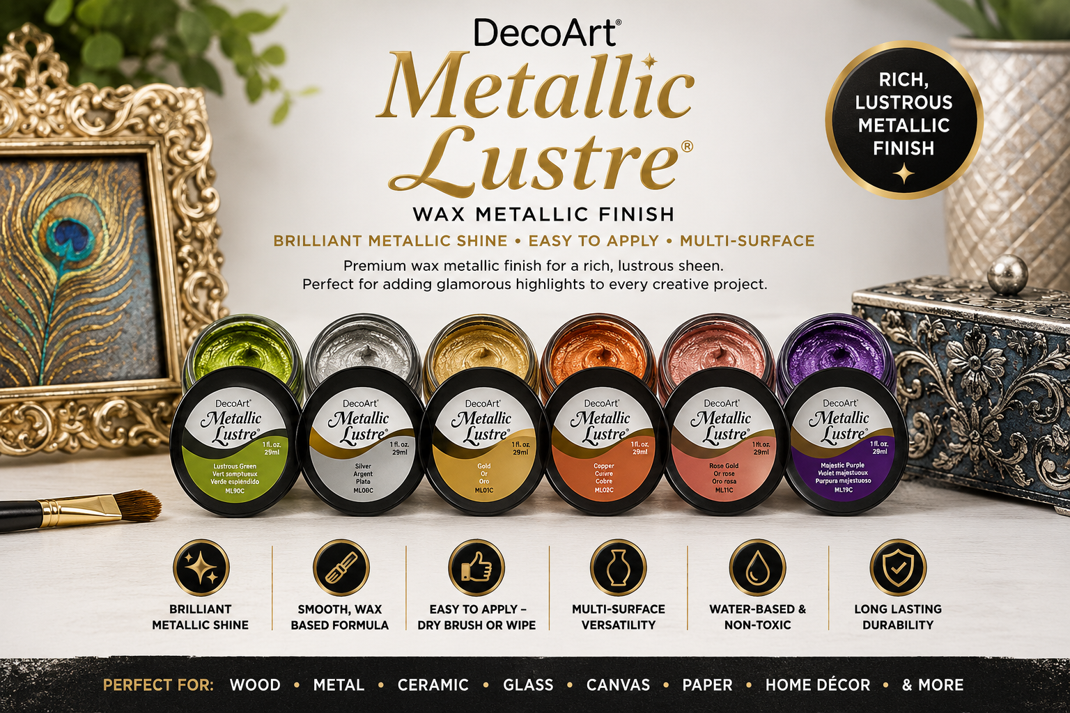 DecoArt Metallic Lustre metallic waspasta