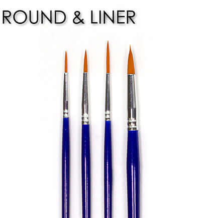 DecoArt Rounds & Liners Set – 4-delige penseel set