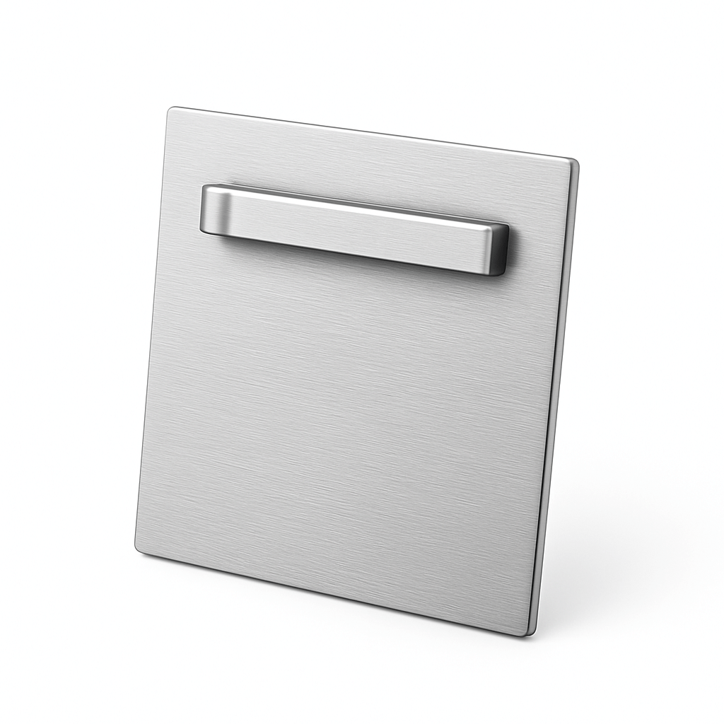 Dibond hanger 10×10 cm onder hoek, zelfklevende ophangplaat met beugel voor onzichtbare montage