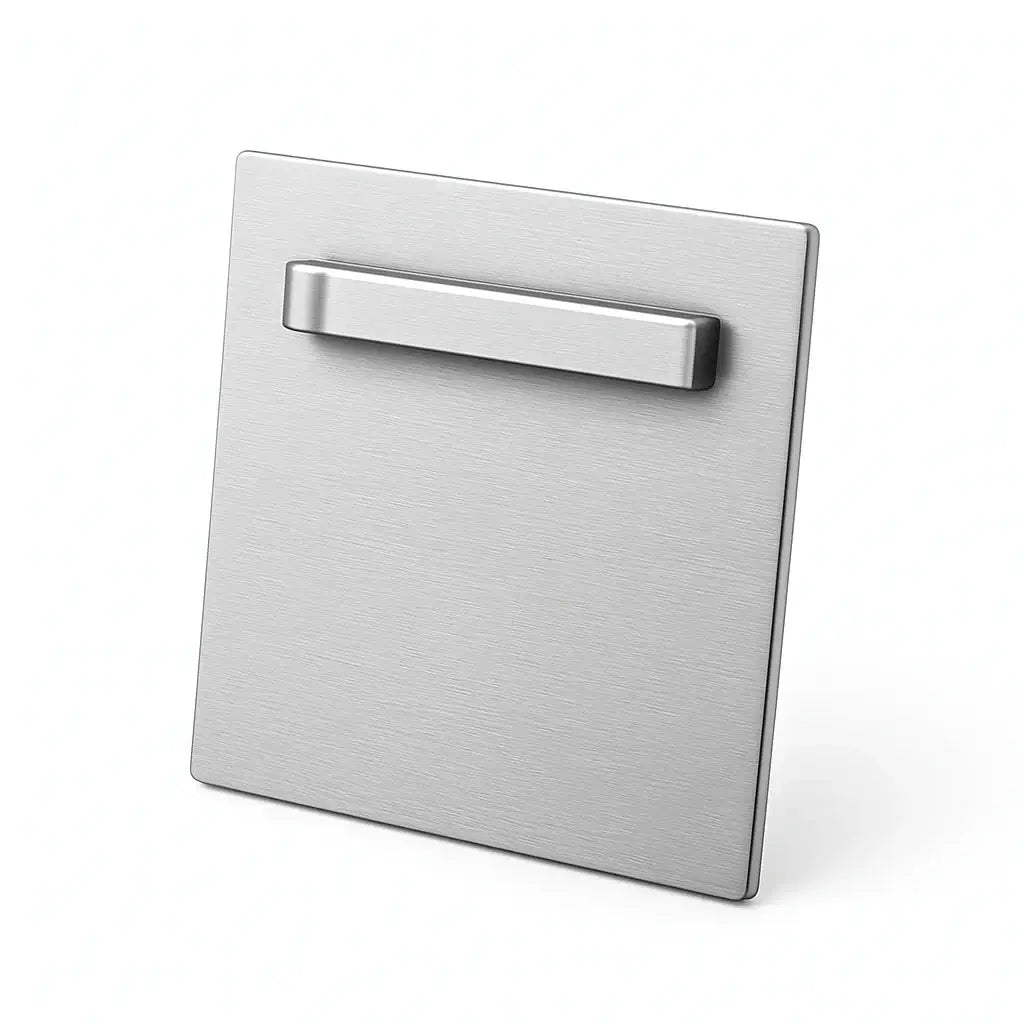 Dibond hanger 10×10 cm onder hoek, zelfklevende ophangplaat met beugel voor onzichtbare montage