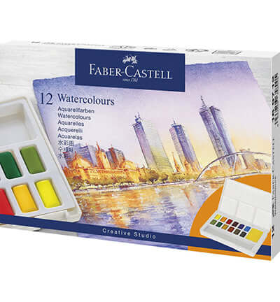Faber-Castell Aquarelverf set 12 stuks - watercolour paint