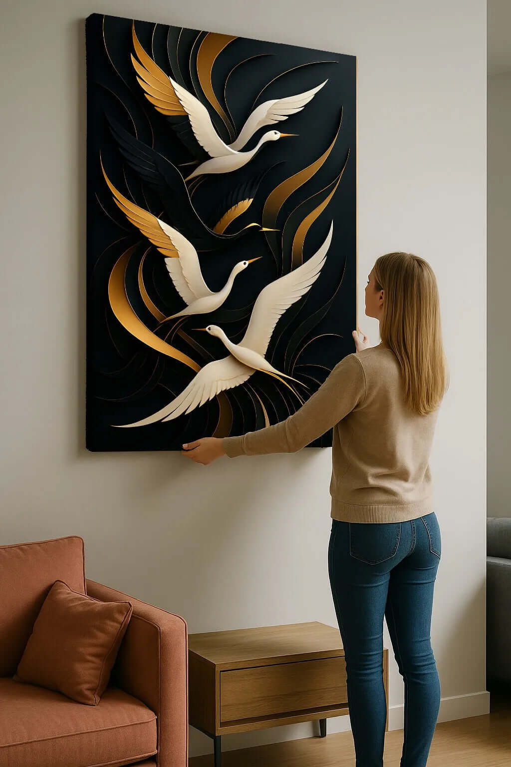 Flight of Elegance - Online Schilderij - Canvas Schilderij