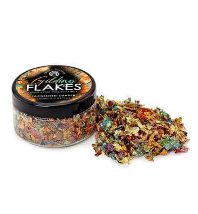 Cosmic Shimmer Gilding Flakes Tarnished Copper – 100 ml