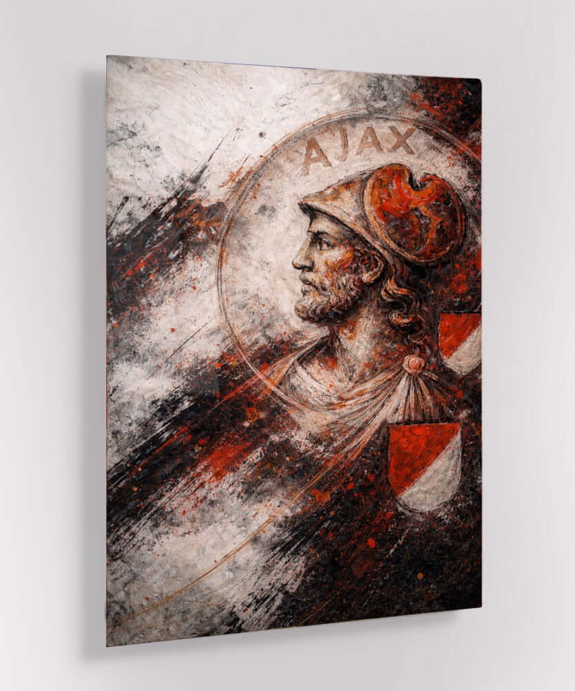 Glas Schilderij AJAX in Beweging