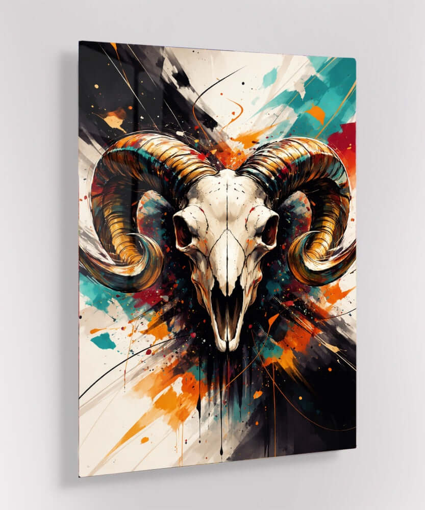 Glas Schilderij Ram Schedel Horoscoop