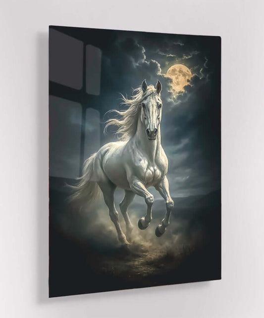glasschilderij Droom van de Nacht paard