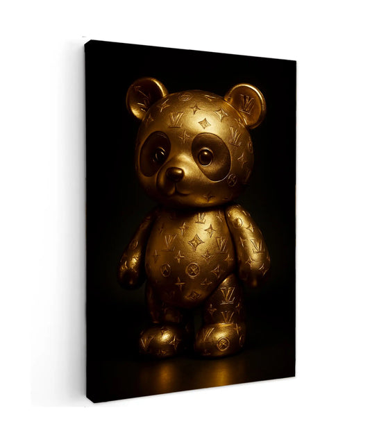Golden Luxe Panda canvas schilderij 