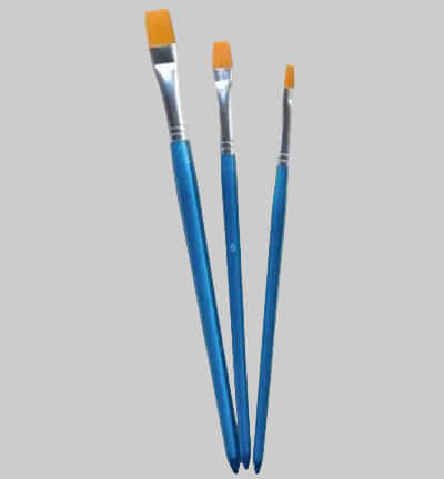 Hobby & Crafting Fun platte penselen set – 3 stuks