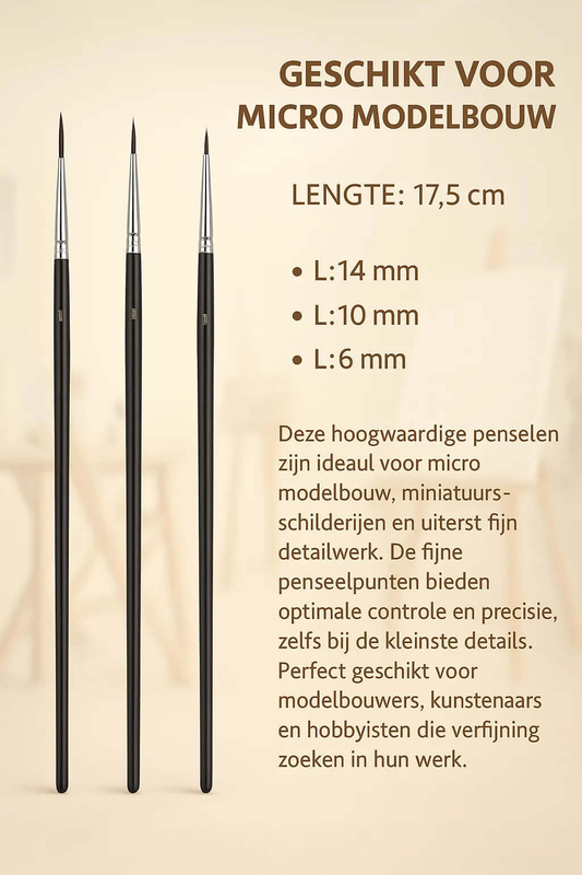 fijne penseelpunten kwasten 