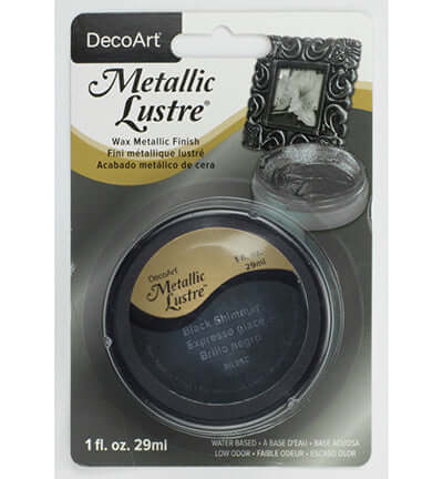 ML05C-28 Metallic Lustre Black Shimmer – watergedragen metallic wax pasta met glans