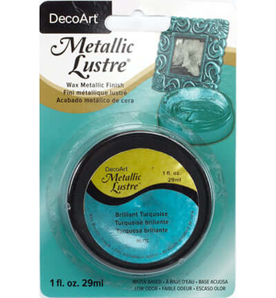 ML11C-28 Metallic Lustre Brilliant Turquoise – watergedragen metallic wax pasta met glans