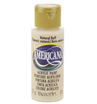 Naturel Buff Americana acrylic paint bottle from Americana DecoArt, ideal for art and home decor projects.