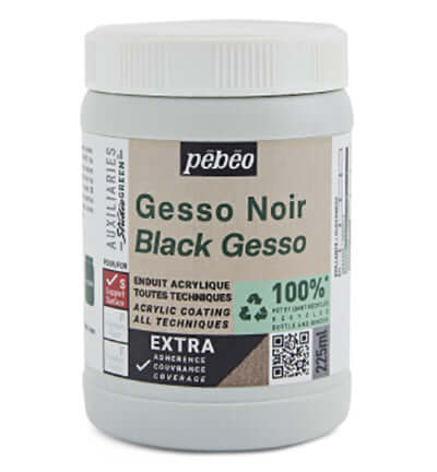 Pébéo Black Gesso – Zwarte Gesso Primer 225ml