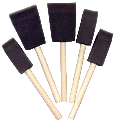 Schuimrubber Verfkwasten set van 5, ideale foam kwasten voor verf, lak en creatieve projecten.