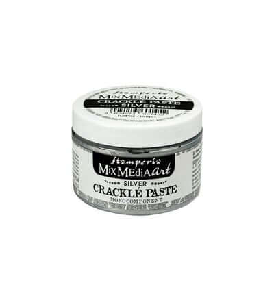 Stamperia Cracklé Paste Silver zilveren craquelépasta 150 ml