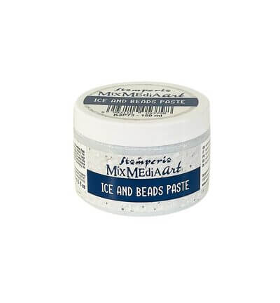 Stamperia Ice and Beads Paste 150 ml structuurpasta met glitter en microbeads
