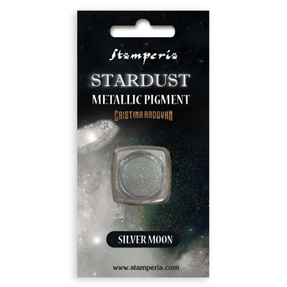 Stamperia Stardust Pigment Silver Moon zilver