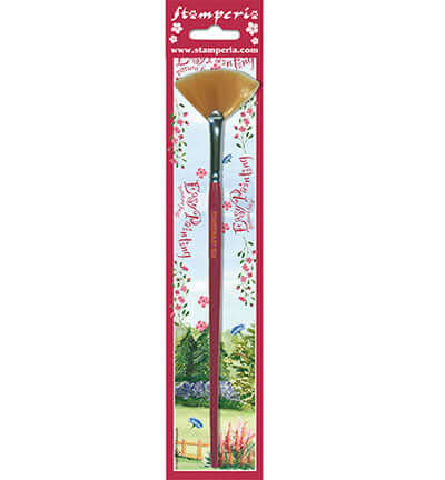 Stamperia Fan Point Brush Size 4 – Waaierpenseel voor Mixed Media, Decoupage & Schilderen