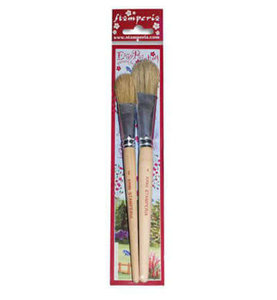 Stamperia Standarino Brushes Set 2 stuks – Maat 4 & 2 | Sjabloon- en Stencilpenselen