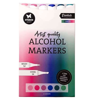 Studio Light Alcohol Markers Disco Essentials nr. 40 set met 6 dubbelzijdige markers